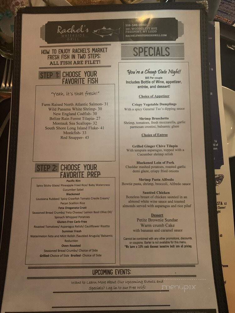Rachel's Waterside Grill - Freeport, NY menu_pic