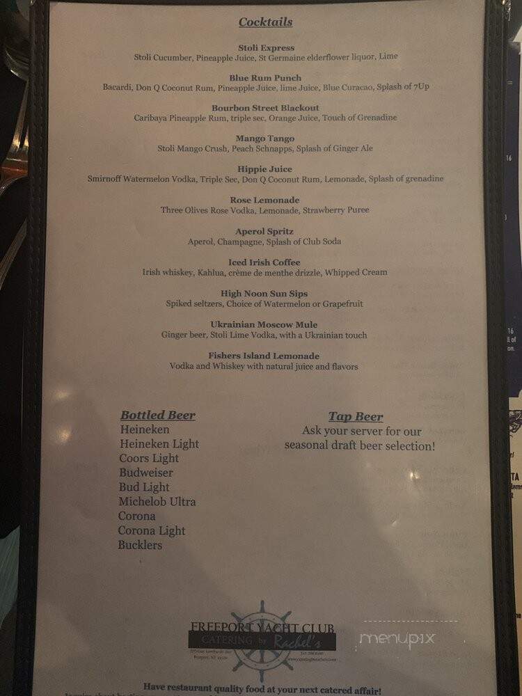 Rachel's Waterside Grill - Freeport, NY menu_pic