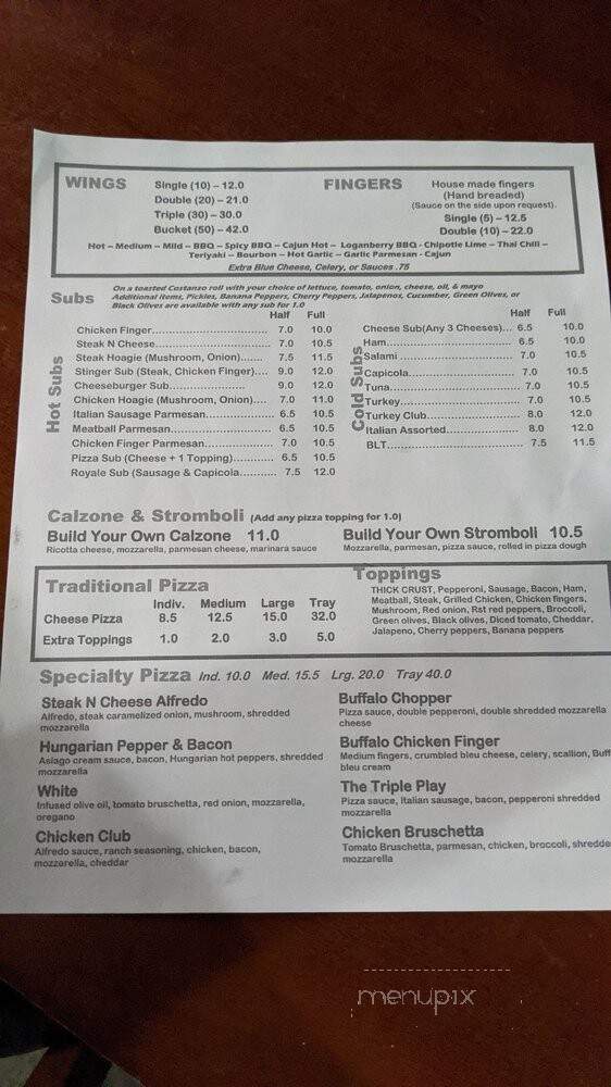Raintree Restaurant & Pizzeria - Tonawanda, NY menu_pic