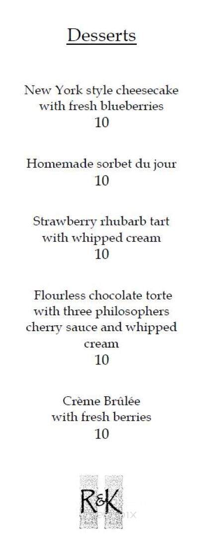 Rose & Kettle Restaurant - Cherry Valley, NY menu_pic