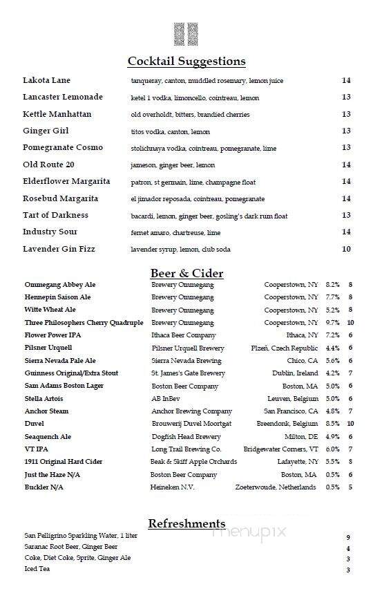 Rose & Kettle Restaurant - Cherry Valley, NY menu_pic