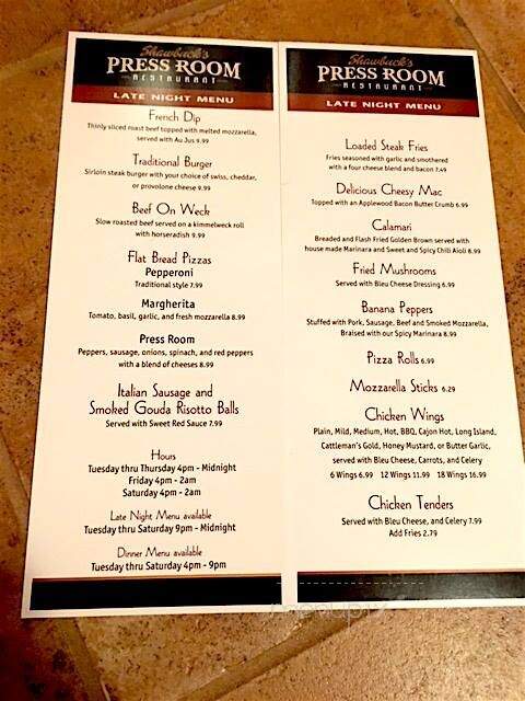 Shawbucks - Jamestown, NY menu_pic