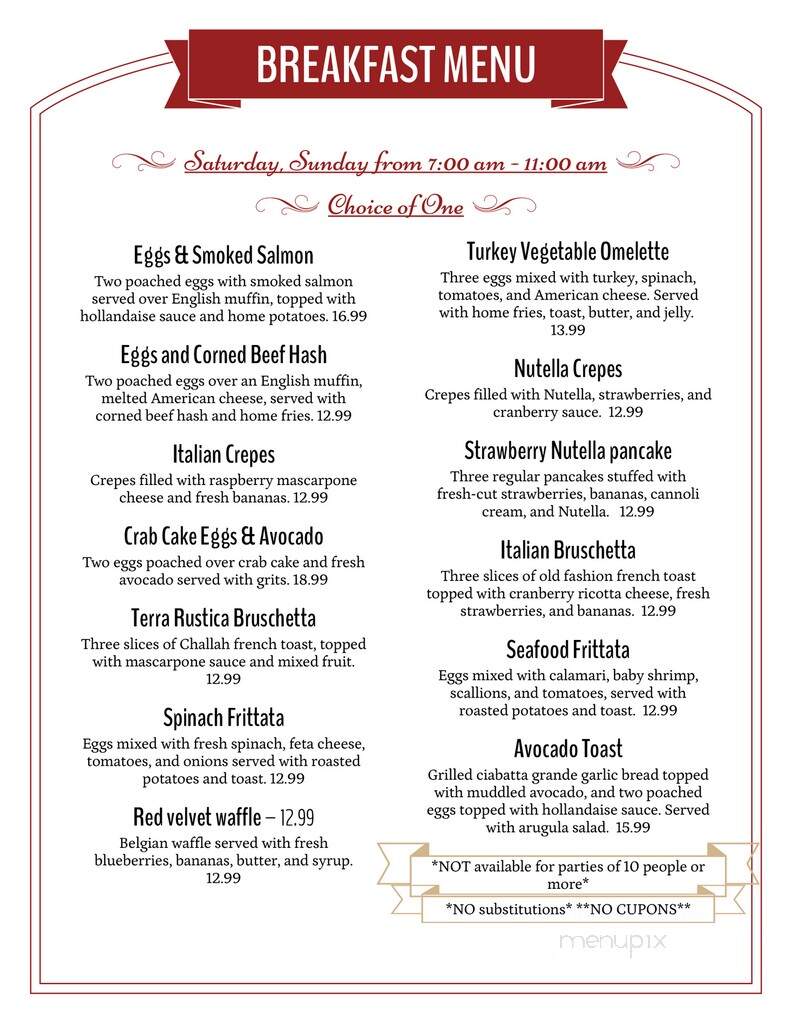 Terra Rustica - Briarcliff Manor, NY menu_pic
