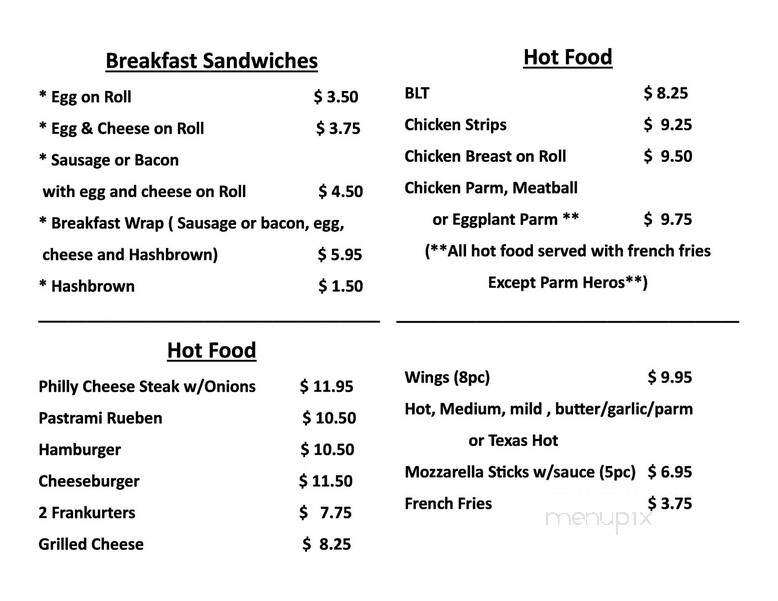 Woodstock Emporium - Bethel, NY menu_pic