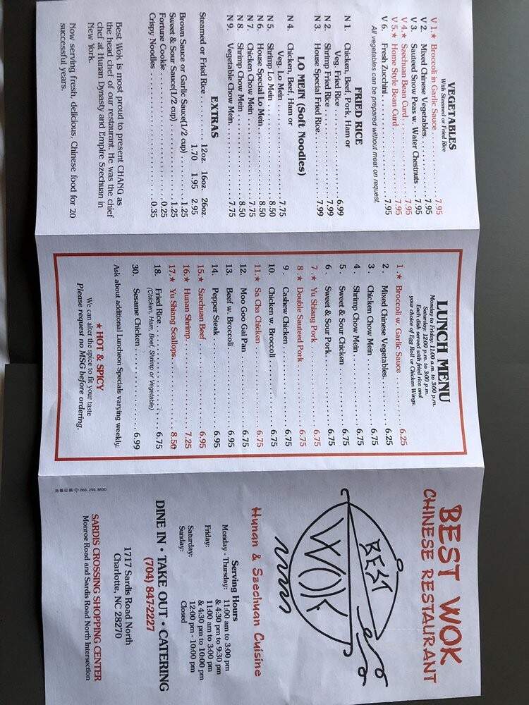 Best Wok - Charlotte, NC menu_pic