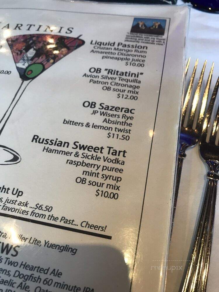 Ocean Boulevard - Kitty Hawk, NC menu_pic