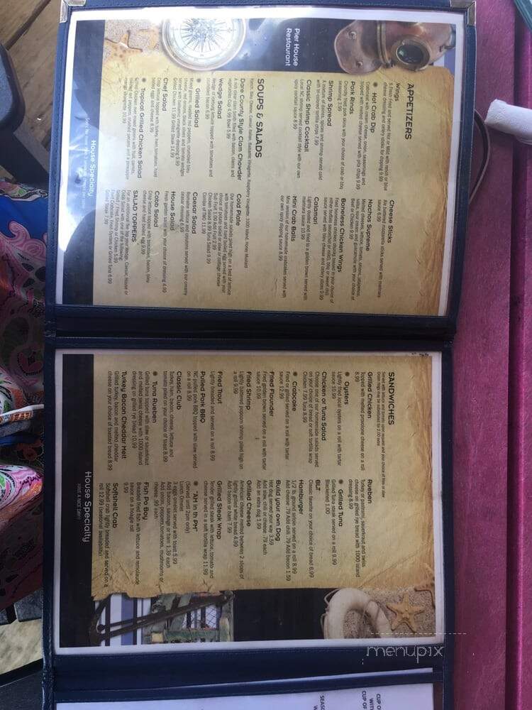 Pier House Restaurant - Nags Head, NC menu_pic