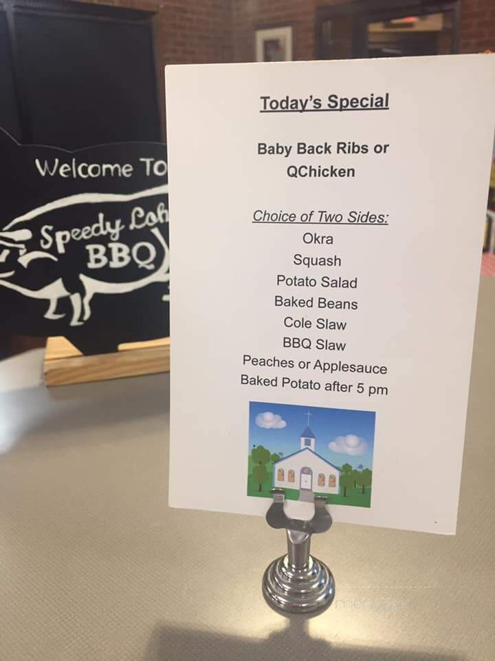 Speedy Lohr's Bbq Of Arcadia - Lexington, NC menu_pic