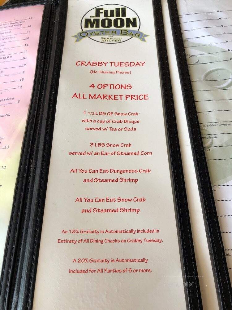 Full Moon - Clemmons, NC menu_pic