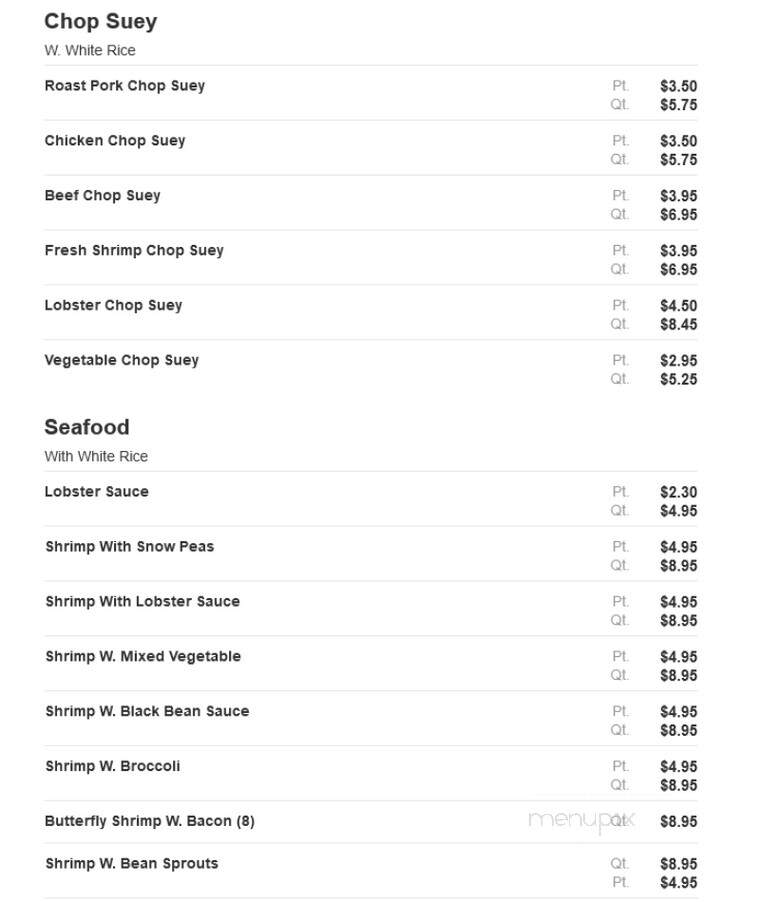 Taste Of China - Creedmoor, NC menu_pic
