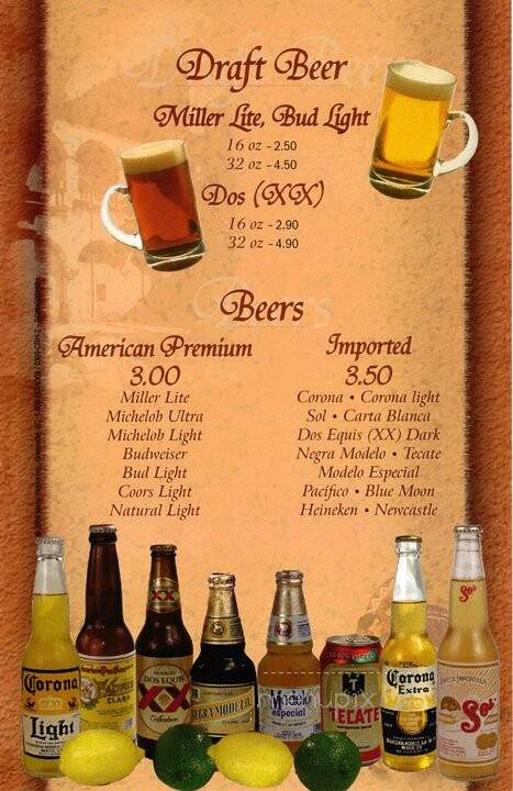 La Bamba - Greensboro, NC menu_pic