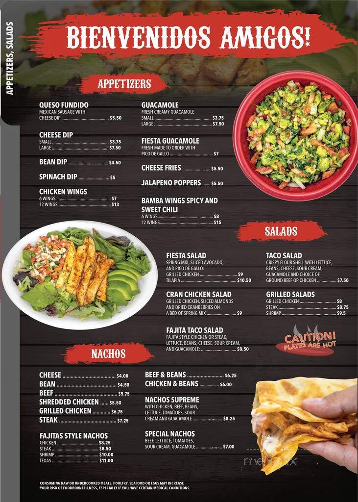 La Bamba - Greensboro, NC menu_pic