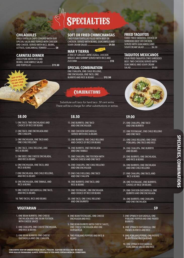 La Bamba - Greensboro, NC menu_pic