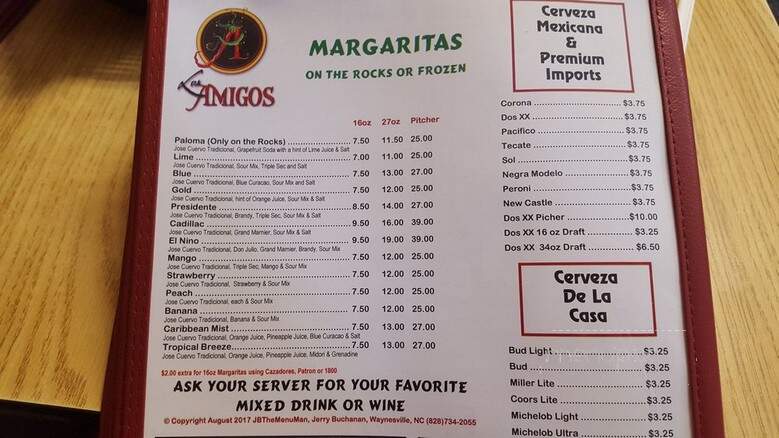 Los Amigos Restaurante - Waynesville, NC menu_pic