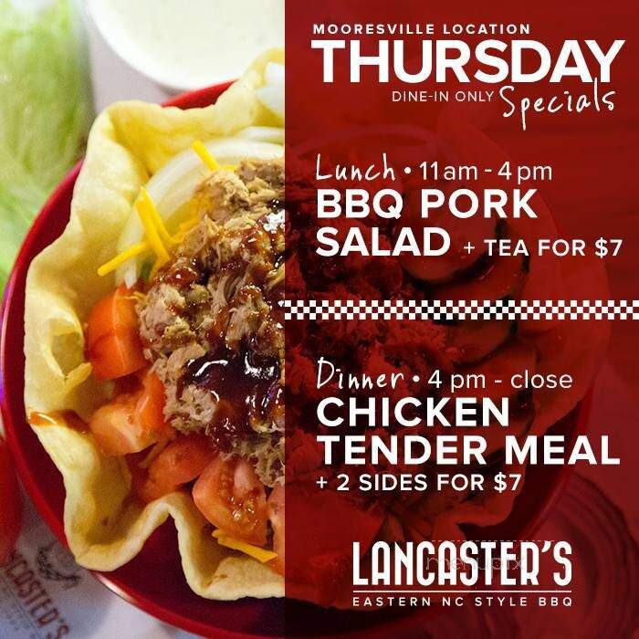 Lancaster's Bbq & Wings - Mooresville, NC menu_pic