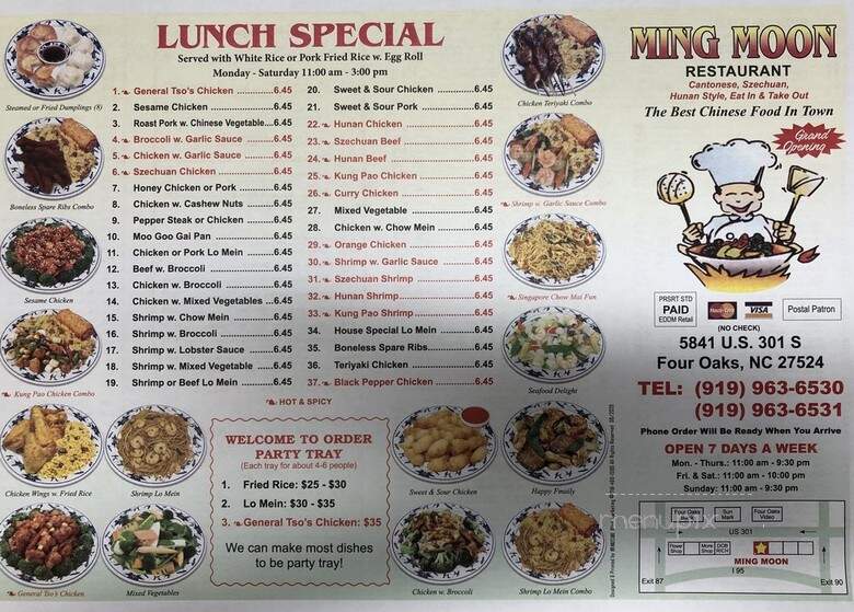 Ming Moon Chinese Restaurant - Four Oaks, NC menu_pic