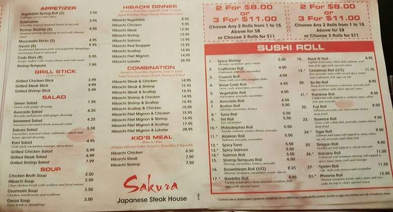 Sakura - Eden, NC menu_pic