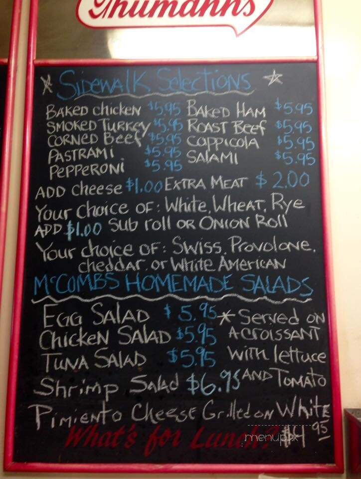 Sidewalk Deli - Salisbury, NC menu_pic