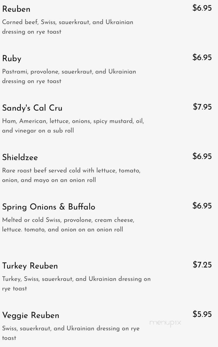 Sidewalk Deli - Salisbury, NC menu_pic