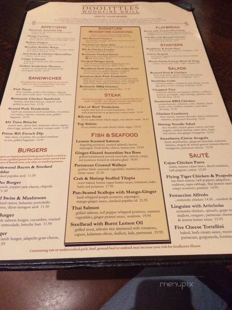 Doolittles Woodfire Grill - Fargo, ND menu_pic