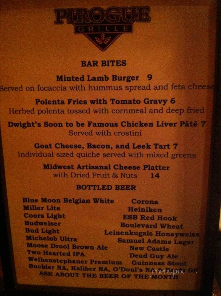 Pirogue Grille - Bismarck, ND menu_pic