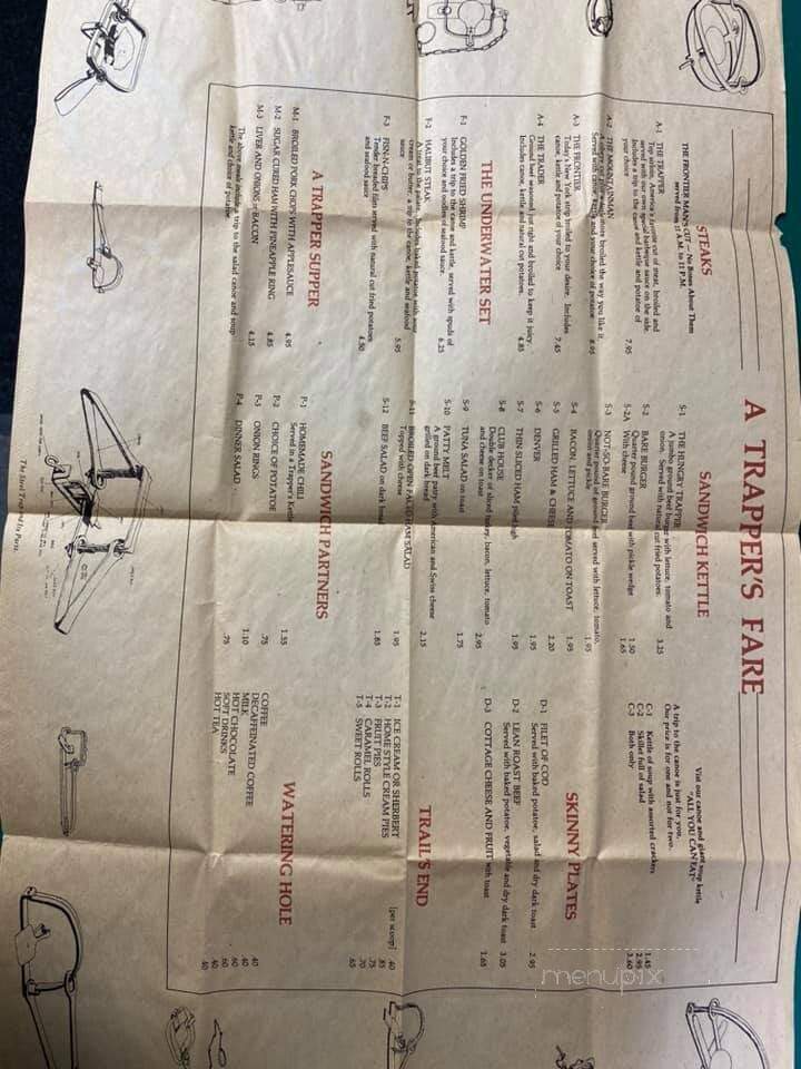 Trapper's Kettle - Belfield, ND menu_pic
