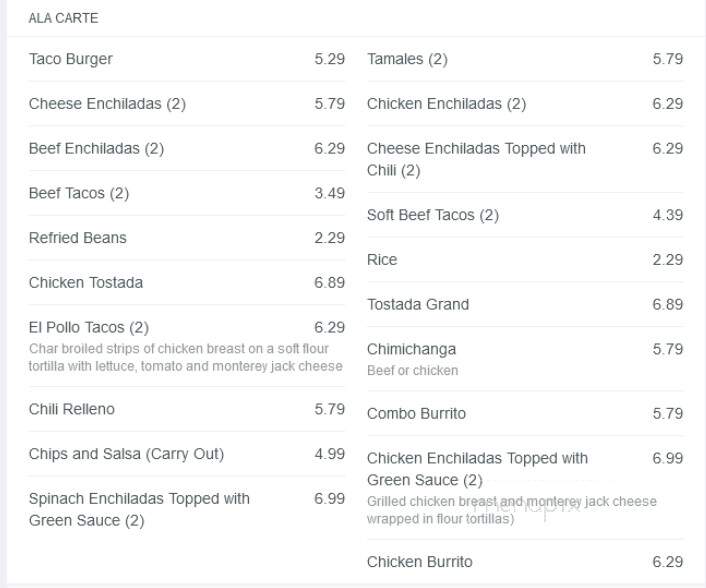 Eduardo's Mexican Restaurant - Duncan, OK menu_pic
