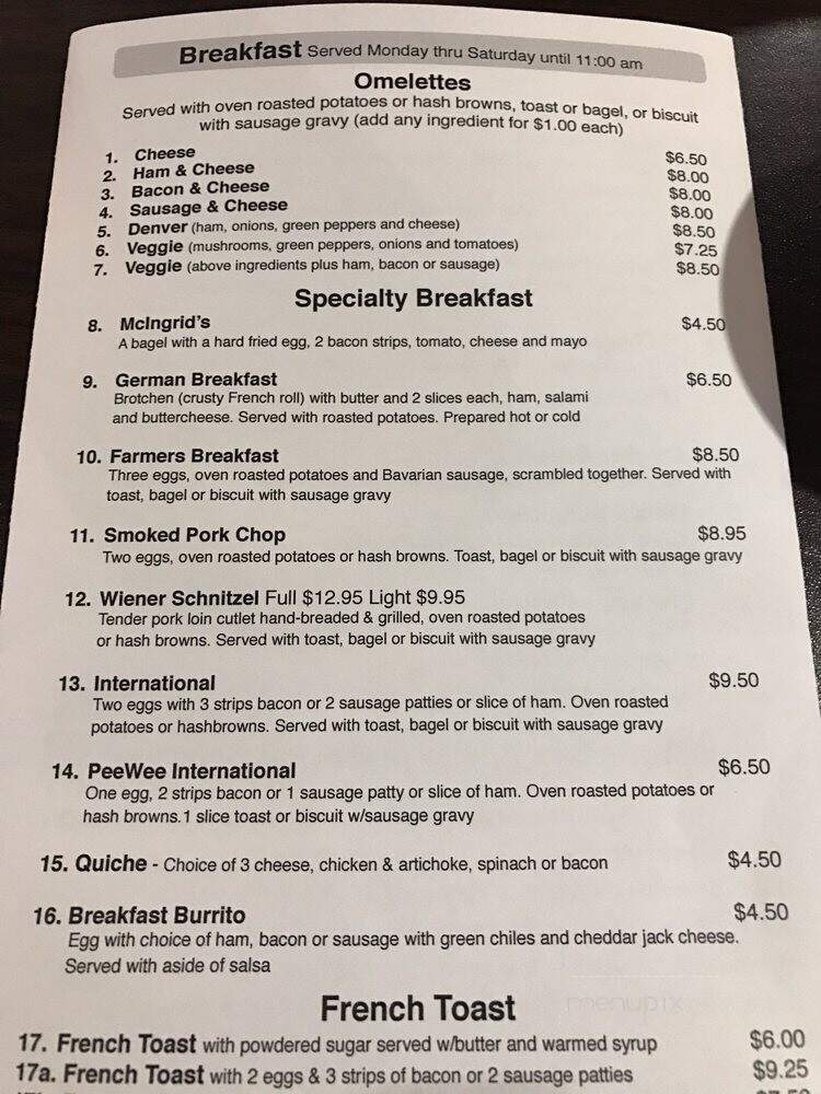 Ingrid's Kitchen - Oklahoma City, OK menu_pic