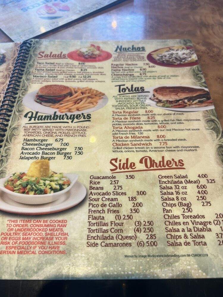 Casa San Marcos - Tulsa, OK menu_pic