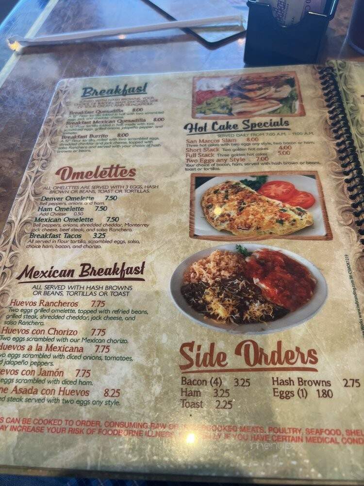 Casa San Marcos - Tulsa, OK menu_pic