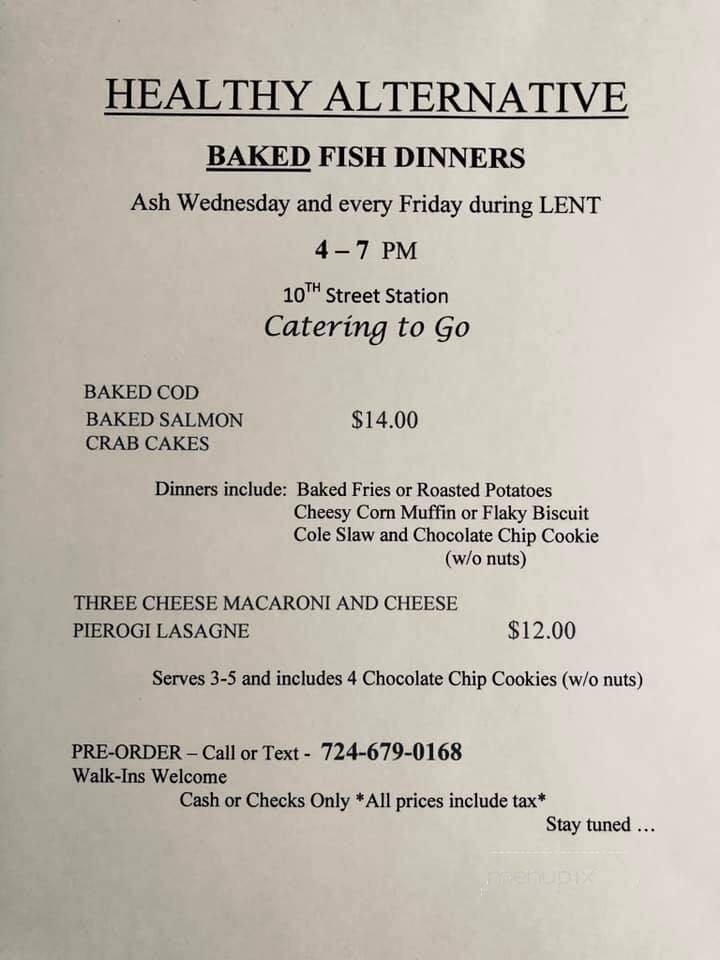 10th Street Station - Ford City, PA menu_pic