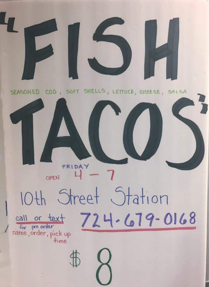 10th Street Station - Ford City, PA menu_pic