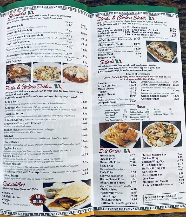 Allegro Pizza Of 40 St - Philadelphia, PA menu_pic