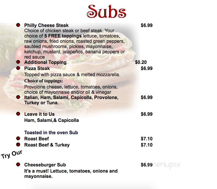 Brother's Pizza - Shippensburg, PA menu_pic