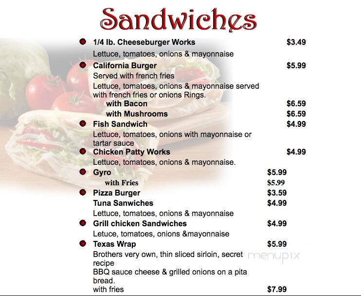 Brother's Pizza - Shippensburg, PA menu_pic
