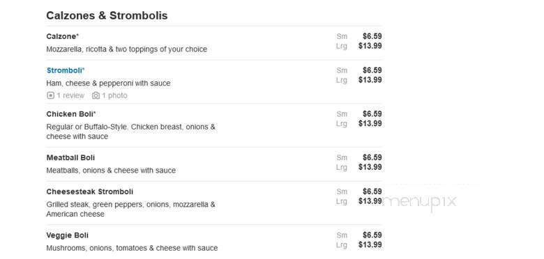 Brothers Pizza & Sub - Snow Shoe, PA menu_pic