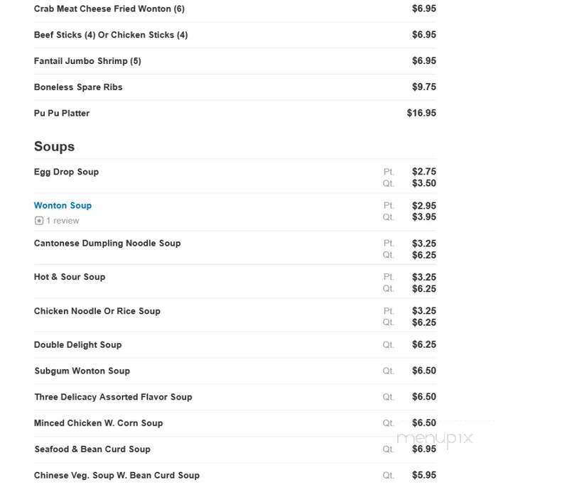 China Inn & Buffet - Phoenixville, PA menu_pic