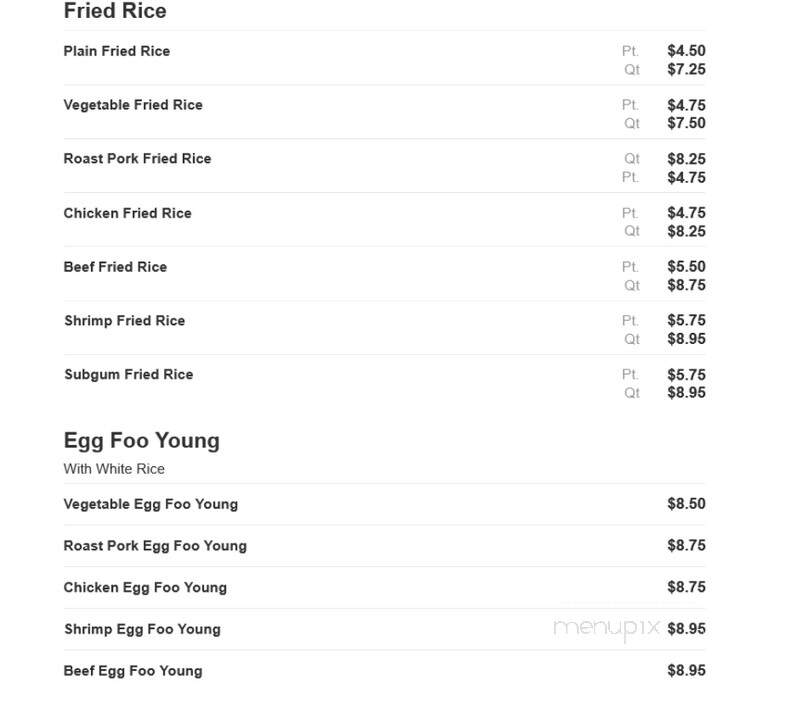 China Inn & Buffet - Phoenixville, PA menu_pic