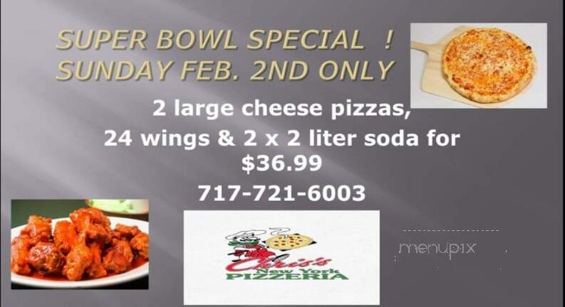 Chris's New York Pizzeria - Ephrata, PA menu_pic