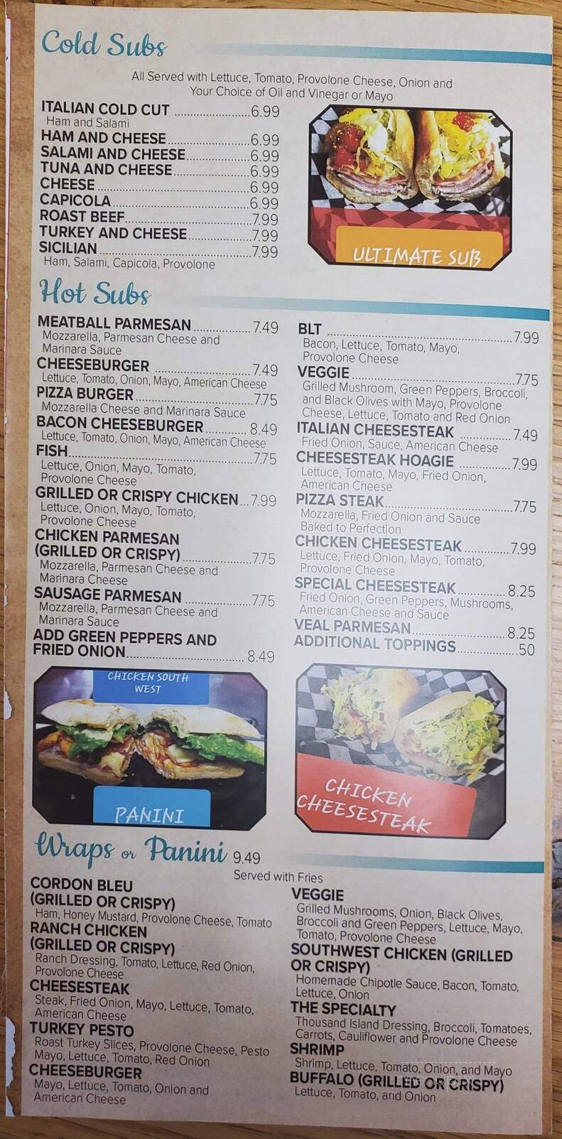 Claudio's Pizza - Aspers, PA menu_pic