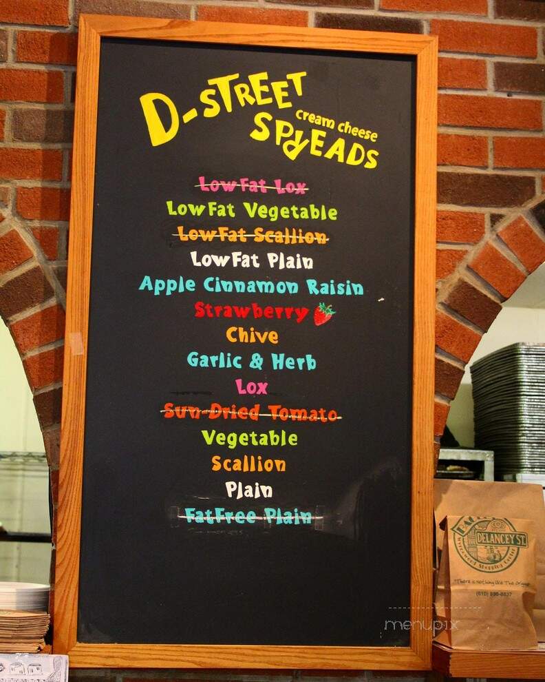 Delancey Street Bagels - Wynnewood, PA menu_pic
