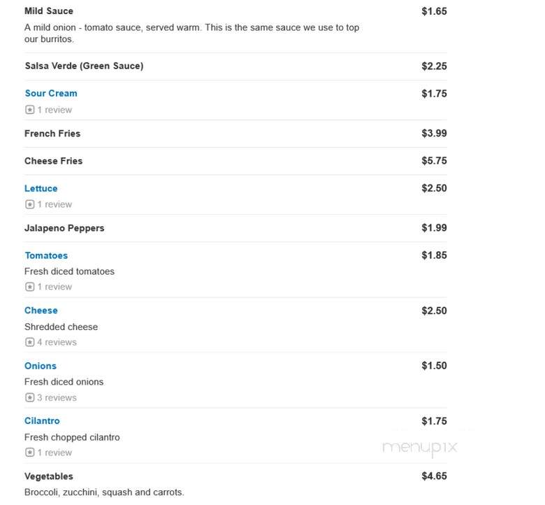 El Rodeo - Hanover, PA menu_pic