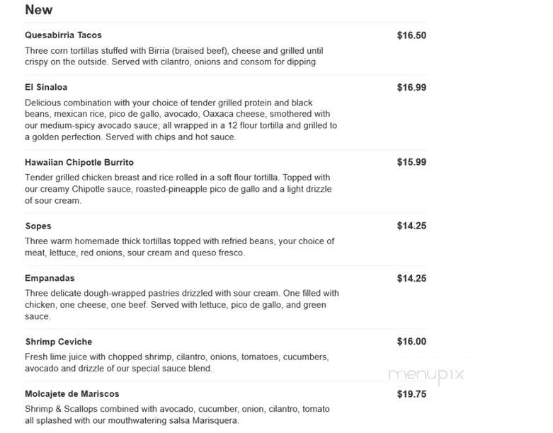 El Rodeo - Hanover, PA menu_pic