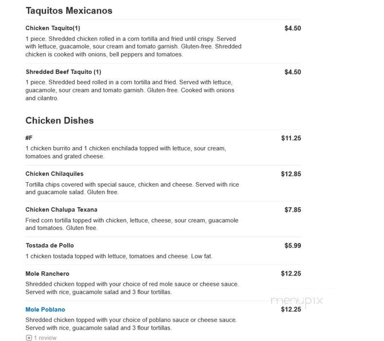 El Rodeo - Hanover, PA menu_pic