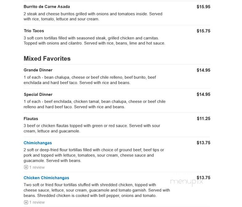 El Rodeo - Hanover, PA menu_pic