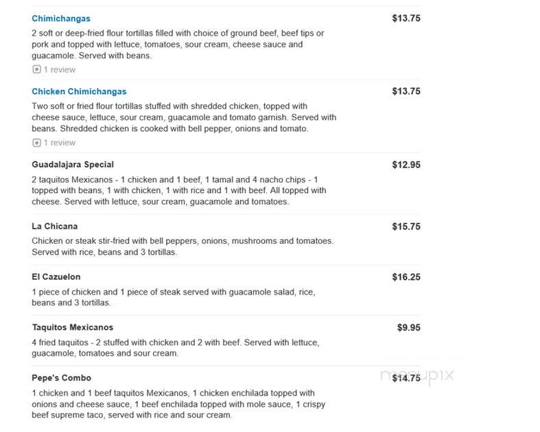 El Rodeo - Hanover, PA menu_pic
