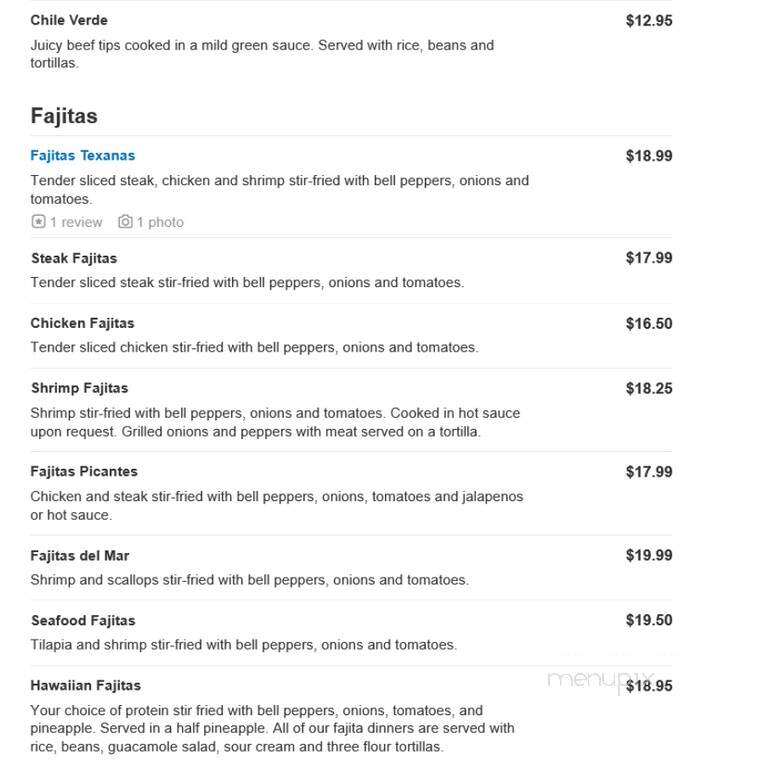El Rodeo - Hanover, PA menu_pic