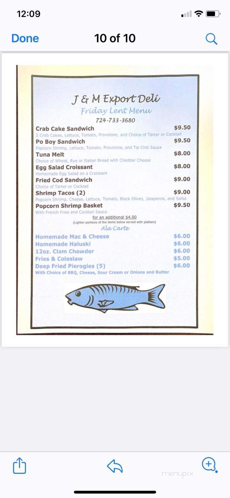 Export Deli - Export, PA menu_pic