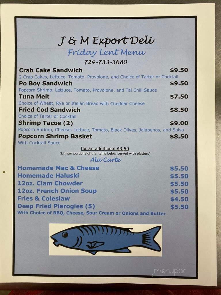 Export Deli - Export, PA menu_pic