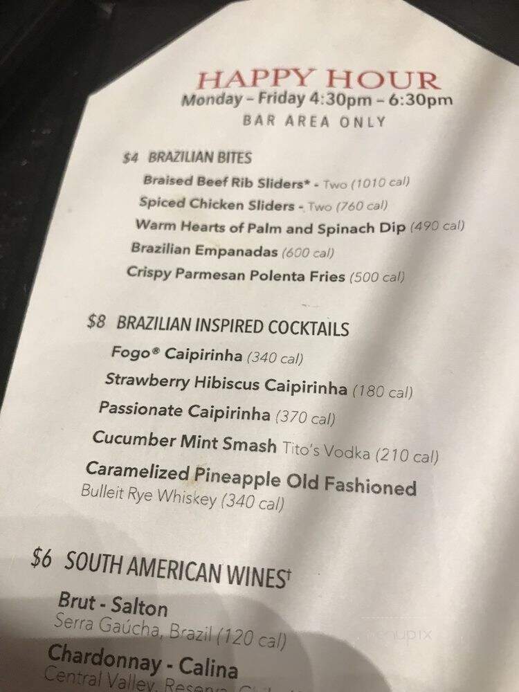 Fogo De Chao - Philadelphia, PA menu_pic